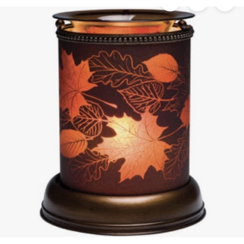 Scentsy Lampshade & Base Collection AUTUMN GLOW FallRetired Full Size Wax Warmer